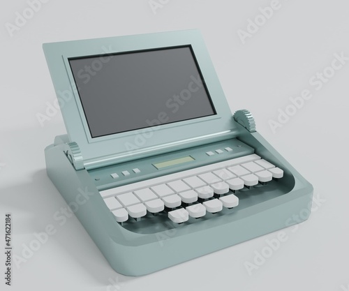 Foto Stenograph with steno machine for record proceedings at a court