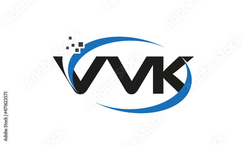 dots or points letter VVK technology logo designs concept vector Template Element 