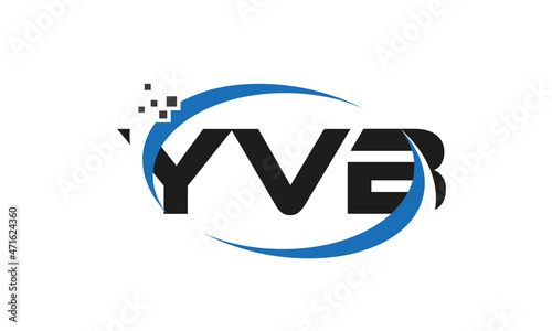 dots or points letter YVB technology logo designs concept vector Template Element 