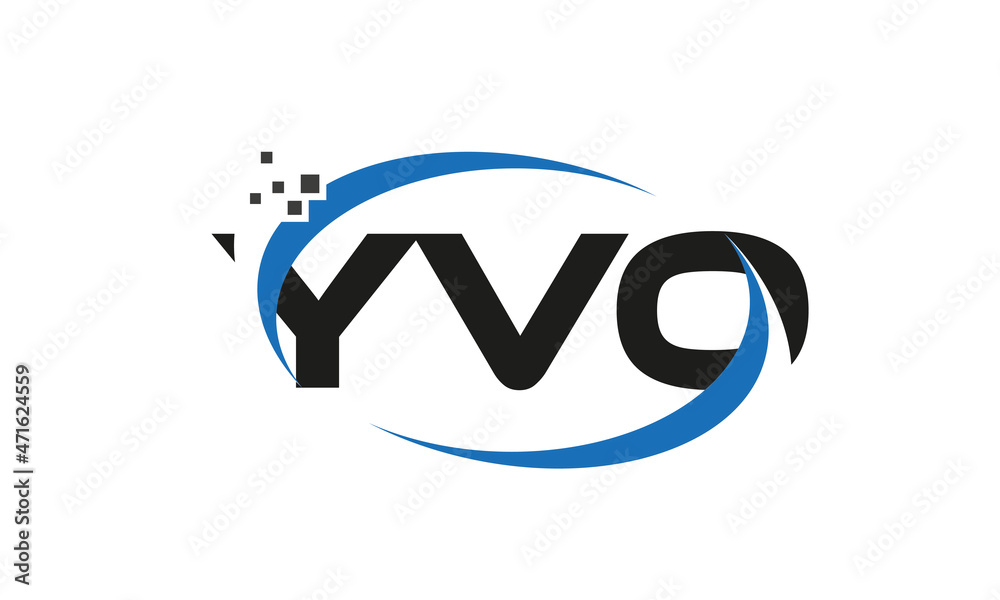 dots or points letter YVO technology logo designs concept vector Template Element	
