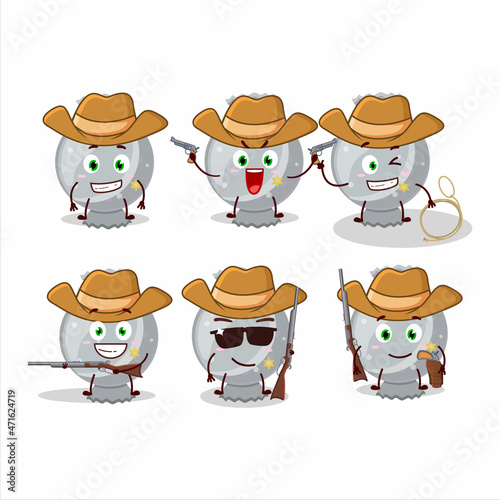 Cool cowboy white candy wrap cartoon character with a cute hat