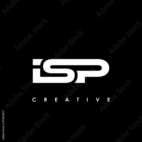 ISP Letter Initial Logo Design Template Vector Illustration