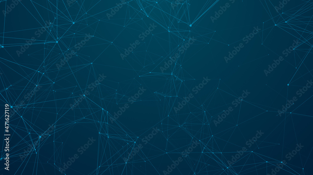 Abstract technology wave dots and lines, Flow of line plexus particles. Digital Cyber technology illustration. 3d rendering Abstract technology wave dots and lines, Flow of line plexus particles. Digital Cyber technology illustration. 3d rendering