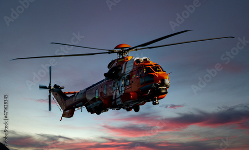 Fotografie, Tablou Low Angle View Of Helicopter Against Sky