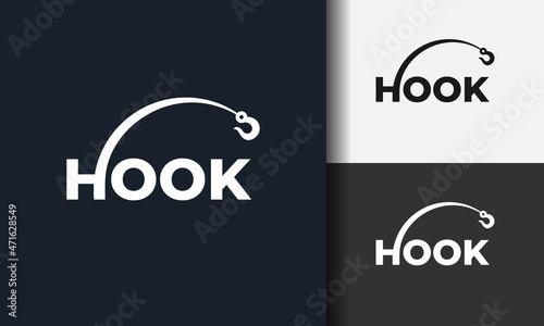 text letter H hook logo