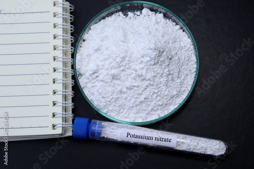 Potassium nitrate powder is used in laboratory