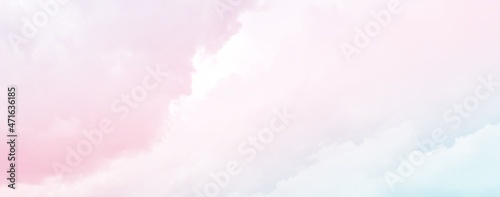 abstract soft cloudy background with gradient pastel color, panoramic background.