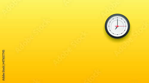 Abstract Orange Background WIth Clock Shadow Vector Design Style