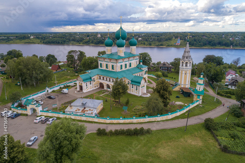 Resurrection Cathedral on a July cloudy day. Tutaev (Romanov-Borisoglebsk). Yaroslavl region, Russia