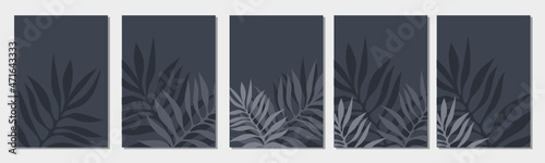 banner with leaves, poster, palm leaves, tropics, gray, office, decor, postcard, branch, palm branch, painting, interior, bedroom, minimalism, scandinavian, feathers, house, wall, design