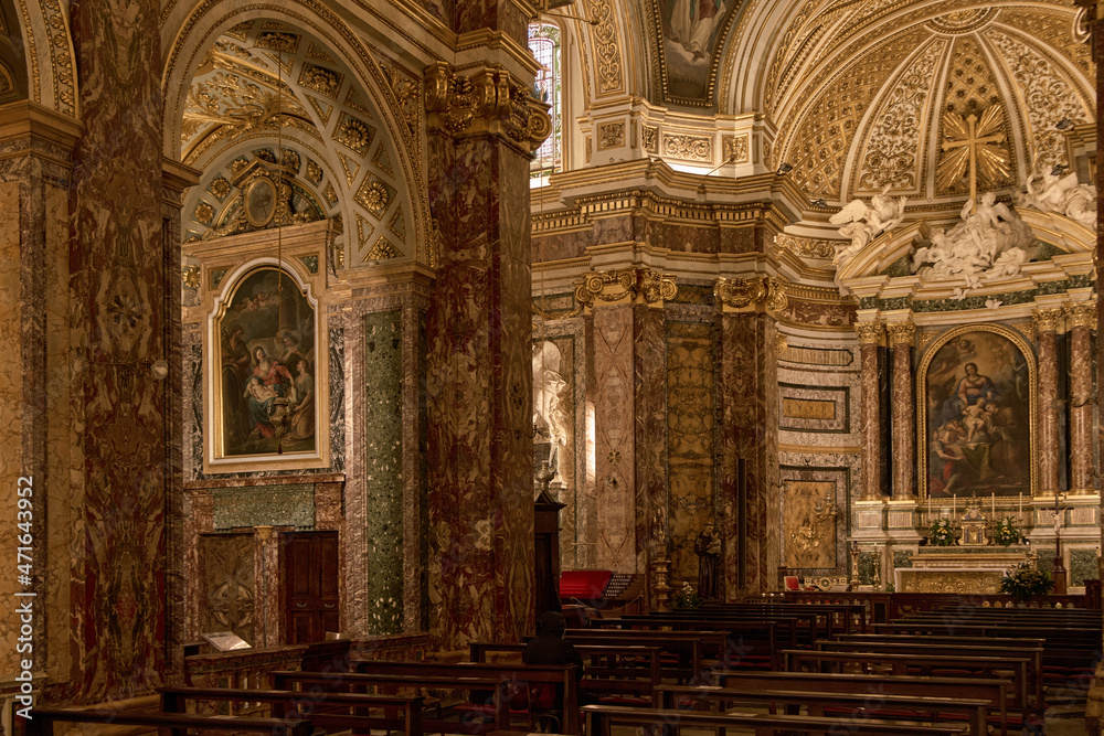 Fototapeta premium The church of S. Antonio dei Portoghesi in the Campo Marzio district of Rome