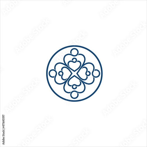 mom logo vector template line