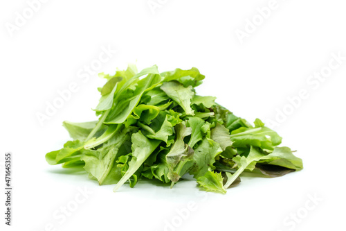 mixed salad isolated on white background