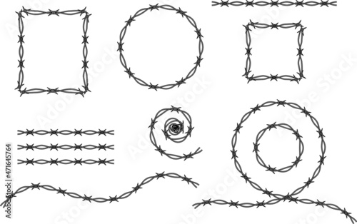 barbed wire set collection  photo