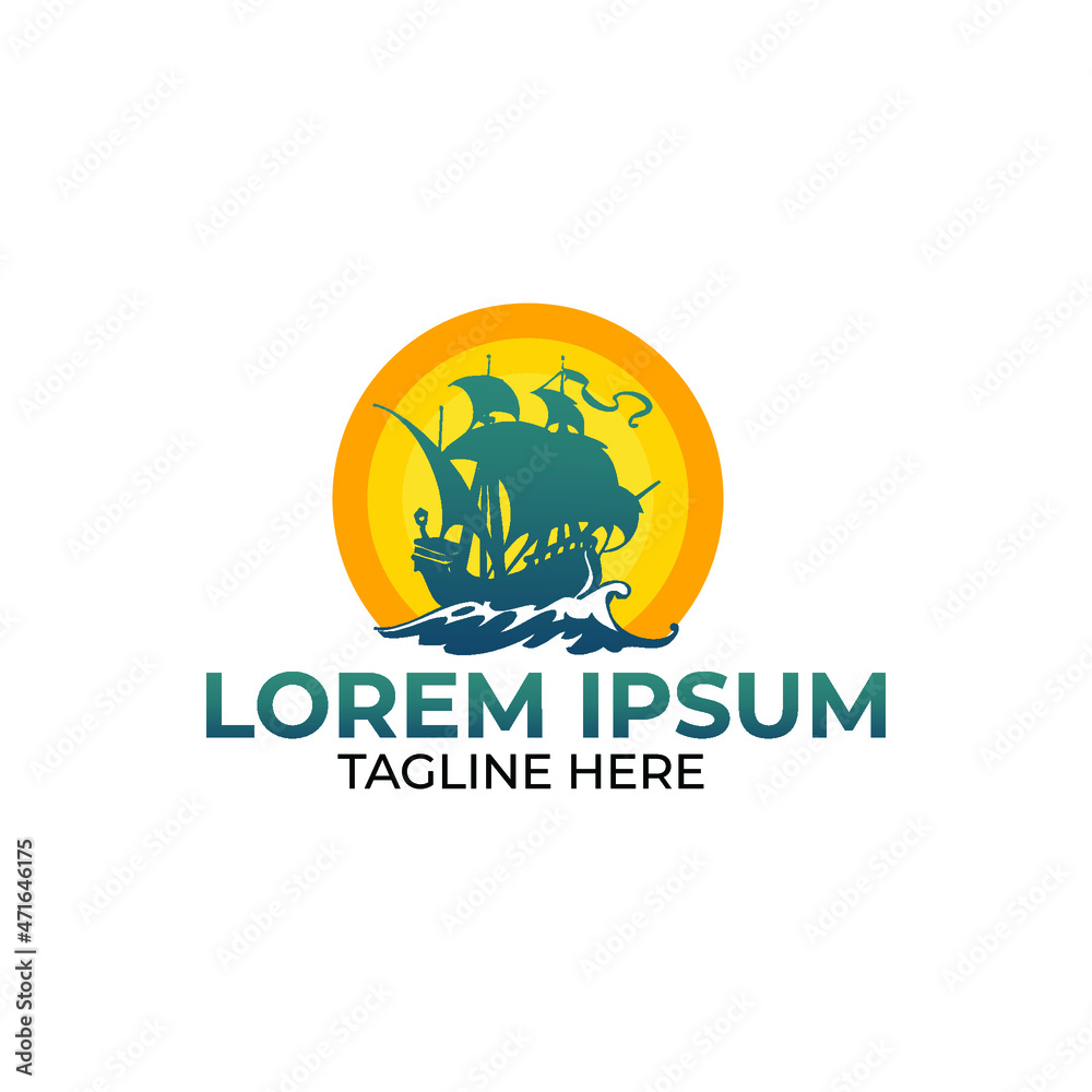 pirate ship logo pirate ship logo