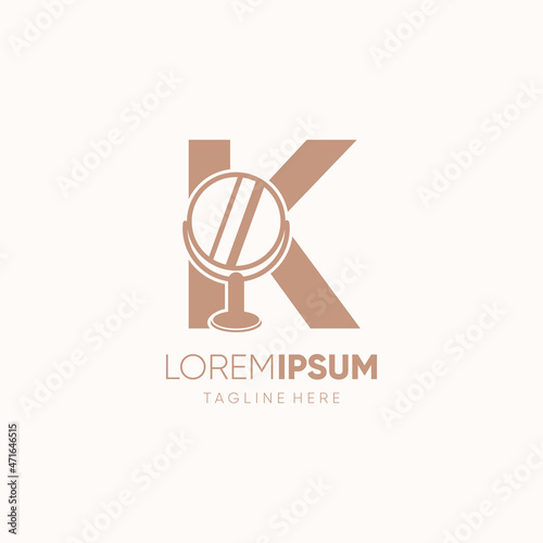 Letter K Mirror Logo Design Vector Icon Graphic Emblem Illustration