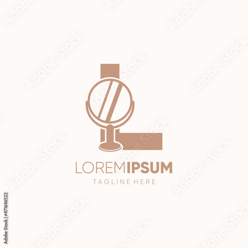 Letter L Mirror Logo Design Vector Icon Graphic Emblem Illustration