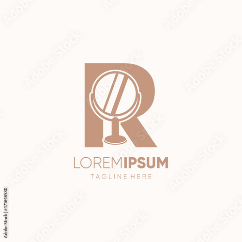 Letter R Mirror Logo Design Vector Icon Graphic Emblem Illustration