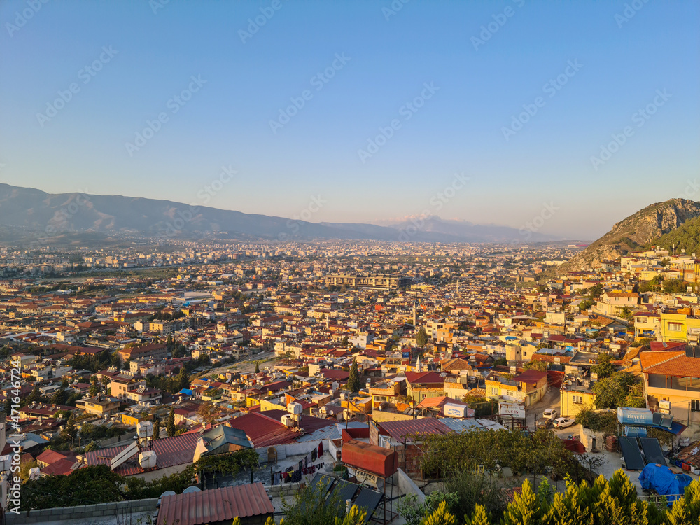 Landscape view of the city of Antakya, Hatay.