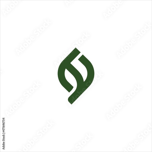 initials h logo vector template leaf