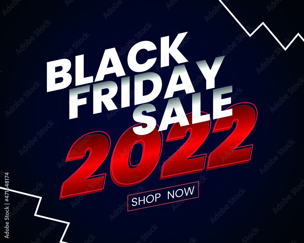 Fototapeta premium Black Friday Sale Post Template 2022.