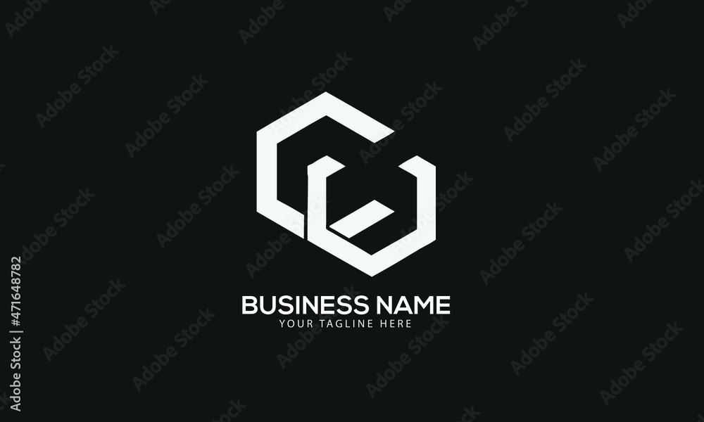 CV or VC polygon Cubics abstract monogram vector logo template CV or VC polygon Cubics abstract monogram vector logo template