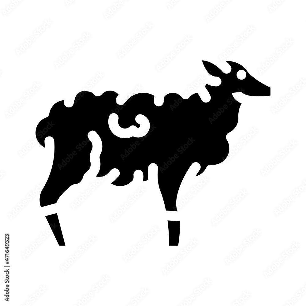 sheep farm animal glyph icon vector. sheep farm animal sign. isolated contour symbol black illustration sheep farm animal glyph icon vector. sheep farm animal sign. isolated contour symbol black illustration