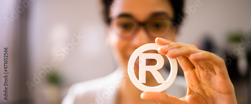 Register Trademark Copyright Symbol And Logo photo