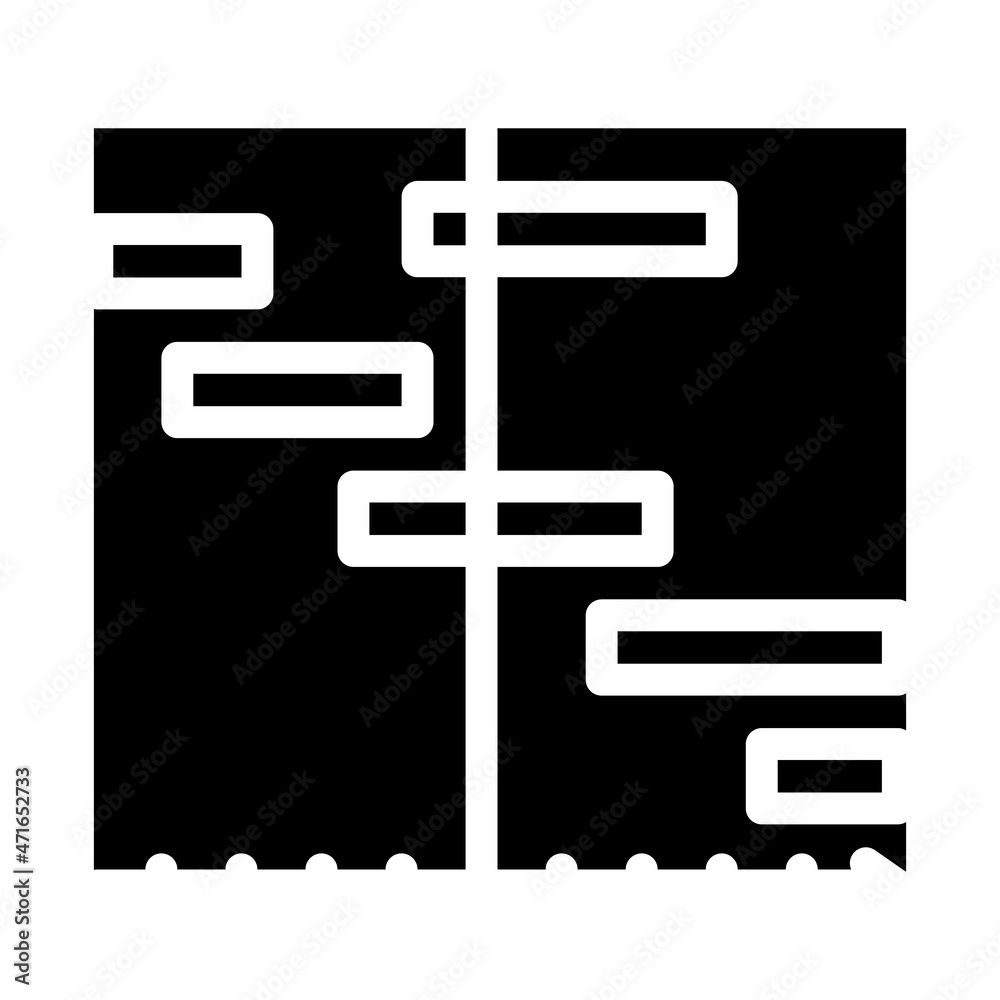 separation of tasks glyph icon vector. separation of tasks sign. isolated contour symbol black illustration separation of tasks glyph icon vector. separation of tasks sign. isolated contour symbol black illustration