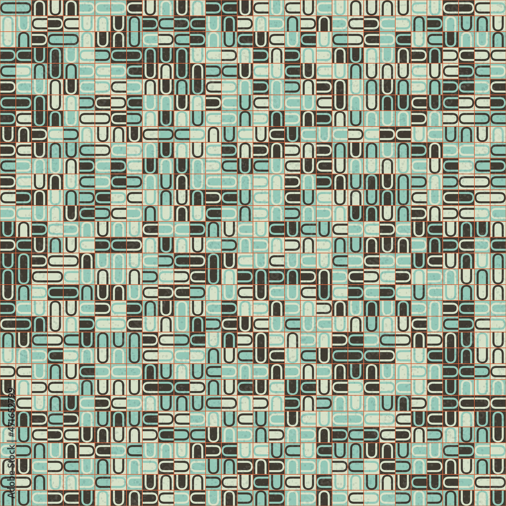 Fototapeta premium Abstract Geometric Pattern generative computational art illustration