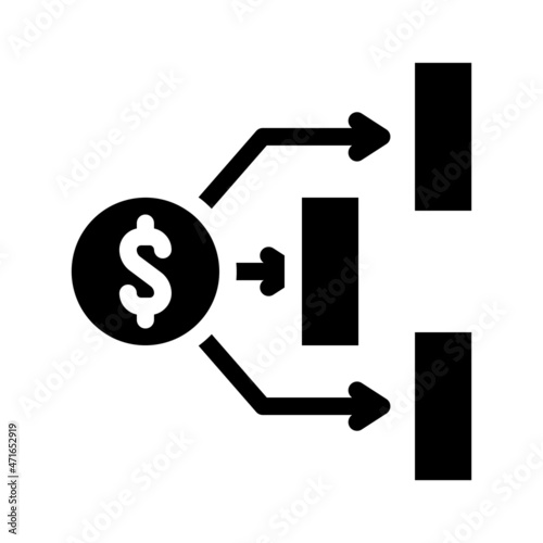 finance planning glyph icon vector. finance planning sign. isolated contour symbol black illustration