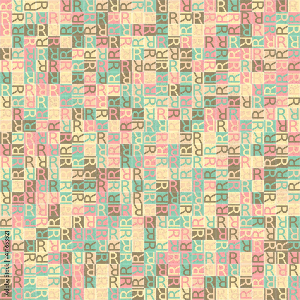 Fototapeta premium Abstract Geometric Pattern generative computational art illustration