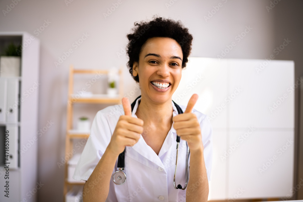 Professional African American Doctor Woman Professional African American Doctor Woman