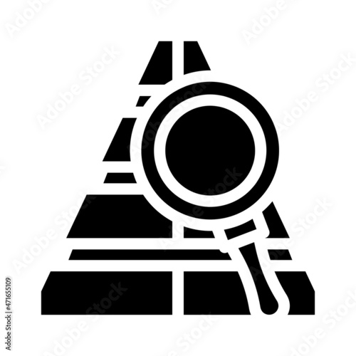 pyramid of needs glyph icon vector. pyramid of needs sign. isolated contour symbol black illustration