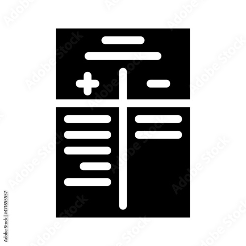 pros and cons glyph icon vector. pros and cons sign. isolated contour symbol black illustration