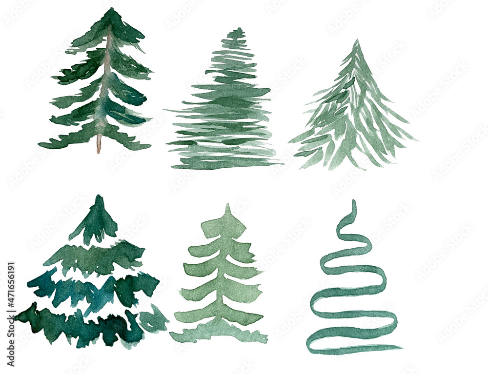 christmas trees set christmas trees set