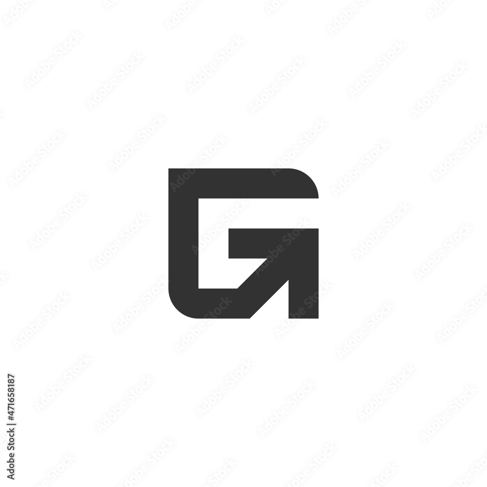 Obraz premium Simple elegant initial letter G logo design vector