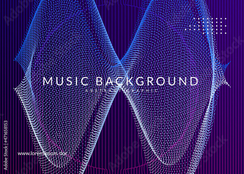 Neon dj flyer. Electro dance music. Electronic sound event. Club fest poster. Techno trance party.