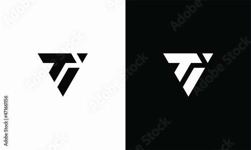 Initial Letter IT or TI Lettermark Logo Vector Design. Two Letter IT or TI