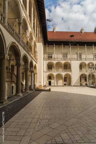 Courtyard with arcades at tCourtyard with arcades at the Wawel Royal Castle.Krakow.he Wawel Royal Castle.Krakow. © Ewelina