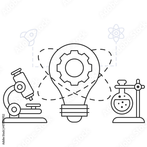 conceptual ar illustration of innovation and discovery