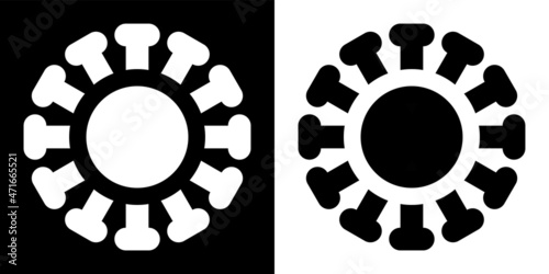 icon design about corona virus or covid 19