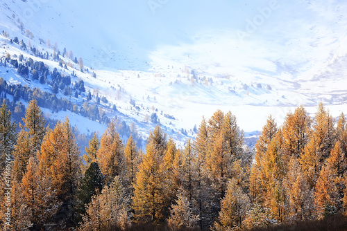 mountains snow altai landscape, background snow peak view © kichigin19