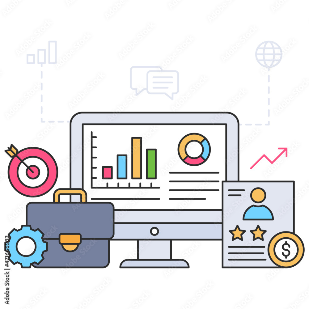 An illustration design of business management An illustration design of business management