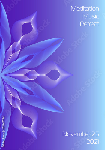 Vibrant cover design with abstract gradient mandala