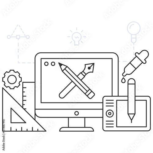 Modern design illustration of precision
