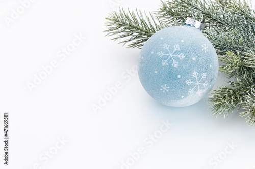 Christmas decoration on white background.