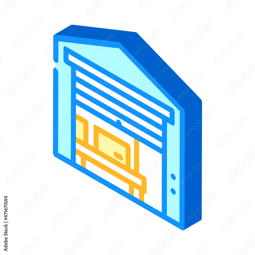 warehouse construction isometric icon vector. warehouse construction sign. isolated symbol illustration warehouse construction isometric icon vector. warehouse construction sign. isolated symbol illustration