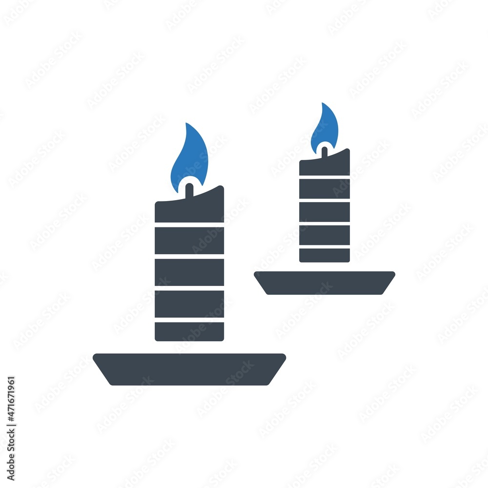 Obraz premium Candle light icon ( vector illustration )