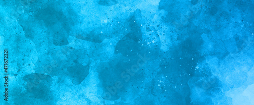 abstract white and blue watercolor texture Hand drawn vector design . Pastel colorful watercolor banner. Splashes. Template for design.
